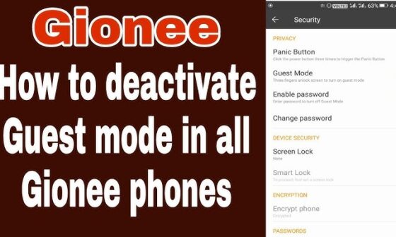 how to off guest mode in gionee